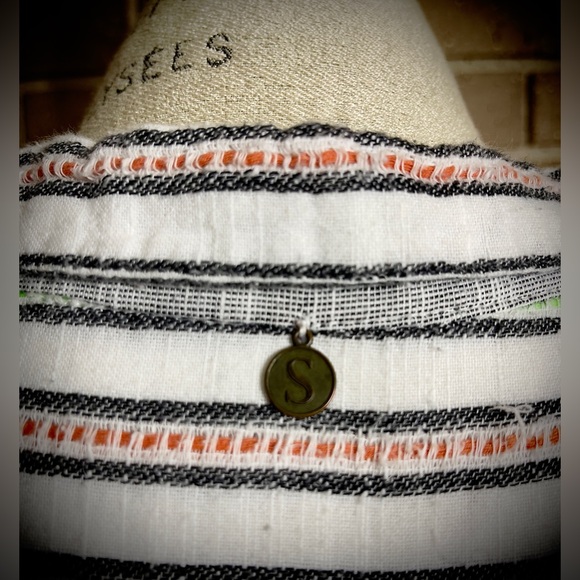 SOFT SURROUNDINGS “Aruba” Striped Soft Cotton Embroidered Long Sleeve Tunic - Picture 9 of 10